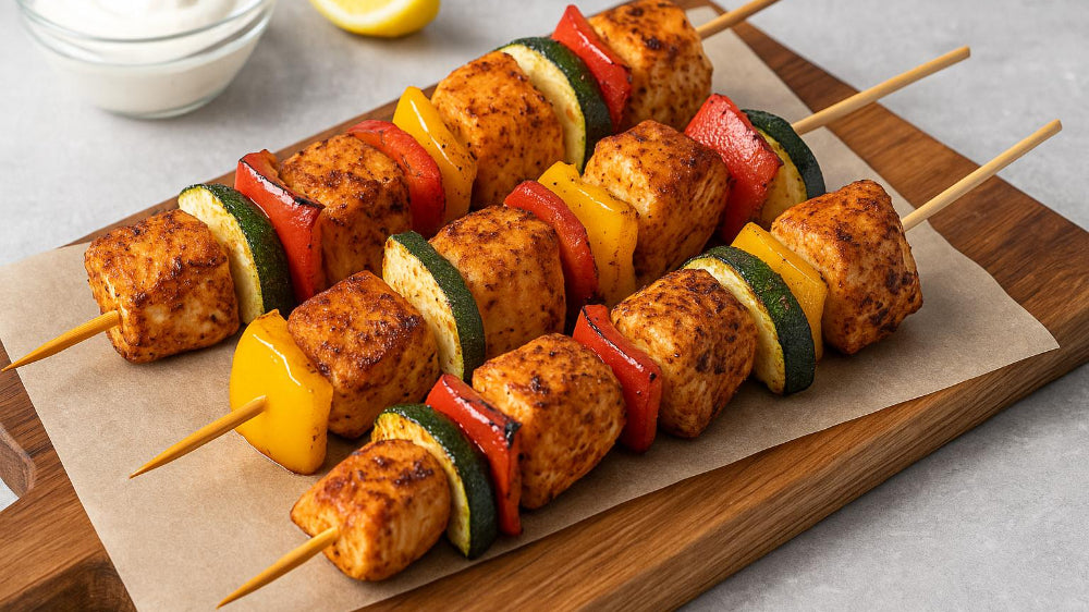 Würzige Hähnchenspieße vom Grill