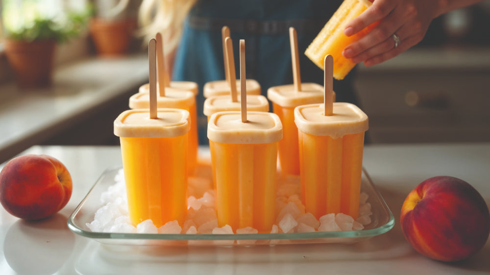 Sommer am Stiel: Pfirsich-Mango-Eis