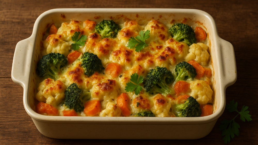 Buntes Gemüsegratin aus dem Ofen