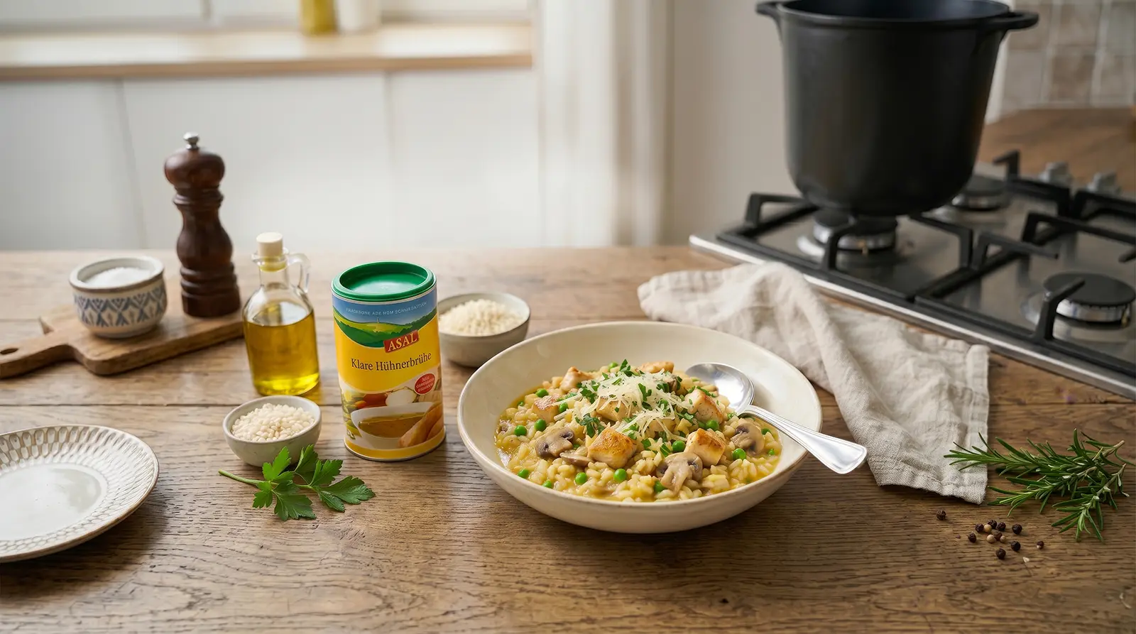 Schnelles Hühnchen-Risotto