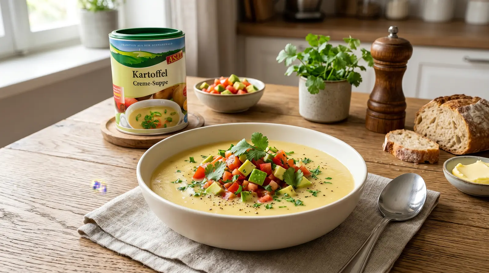 Kreative Kartoffelsuppe: Frisch, cremig und mit einem Avocado-Twist