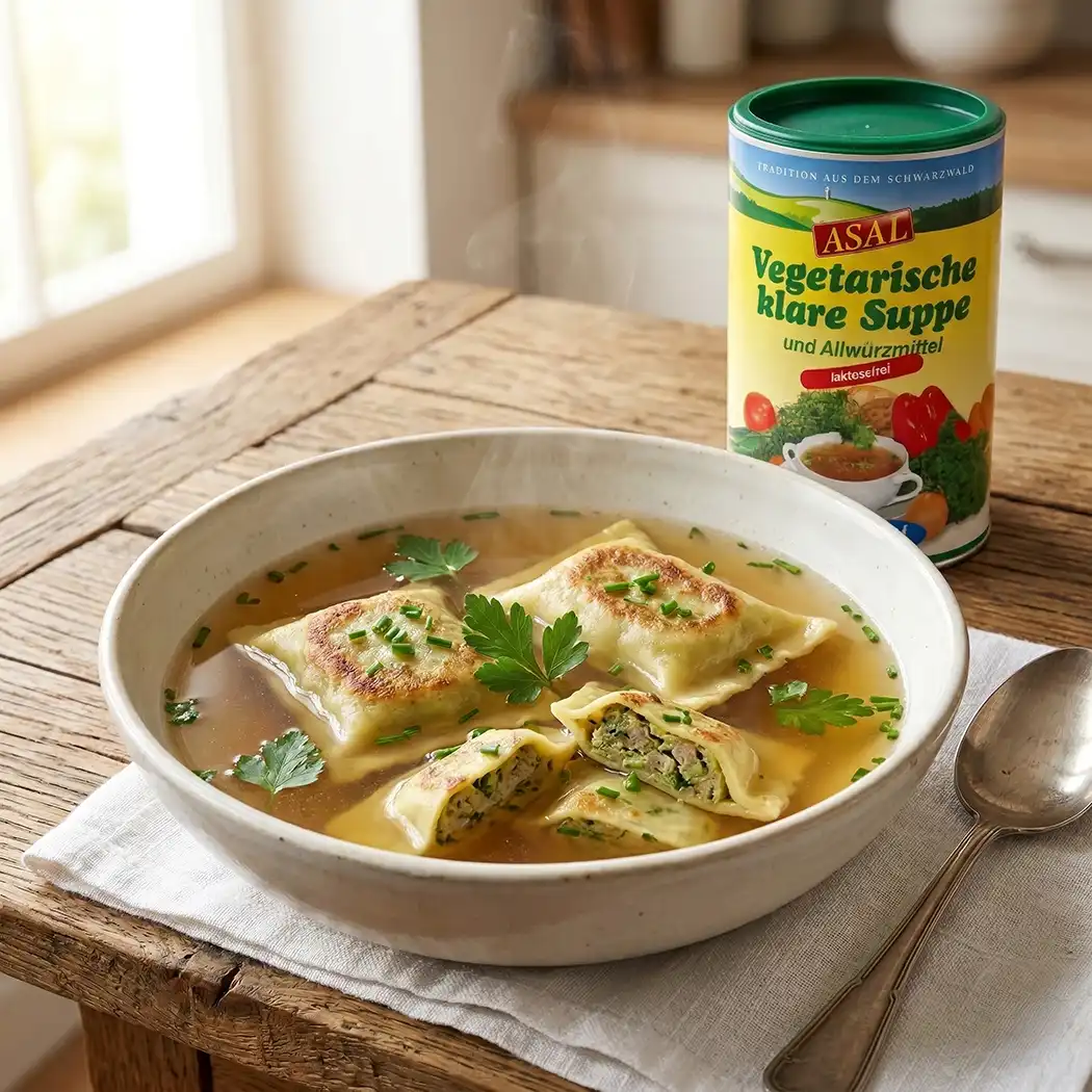 Vegetarische klare Suppe