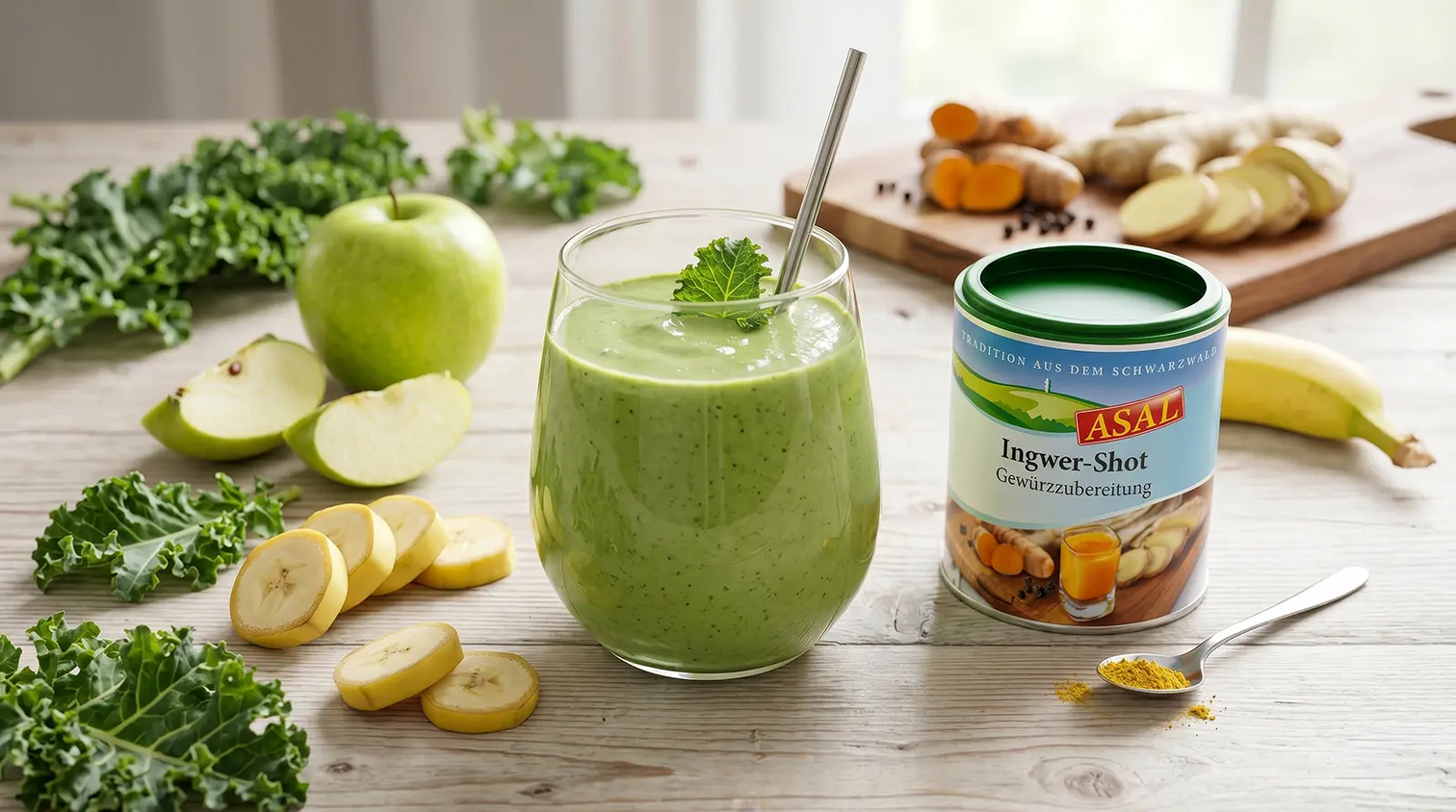 Vitaminbombe-Grünkohl-Ingwer-Smoothie