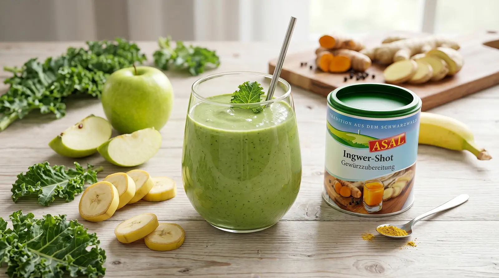 Vitaminbombe-Grünkohl-Ingwer-Smoothie