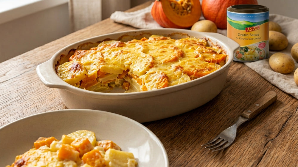 Kürbis-Kartoffel-Gratin