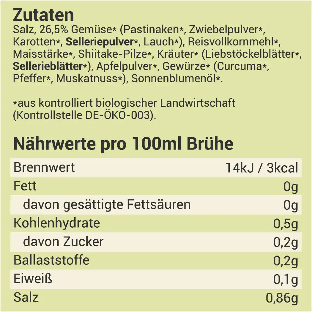 Bio Gemüsebrühe