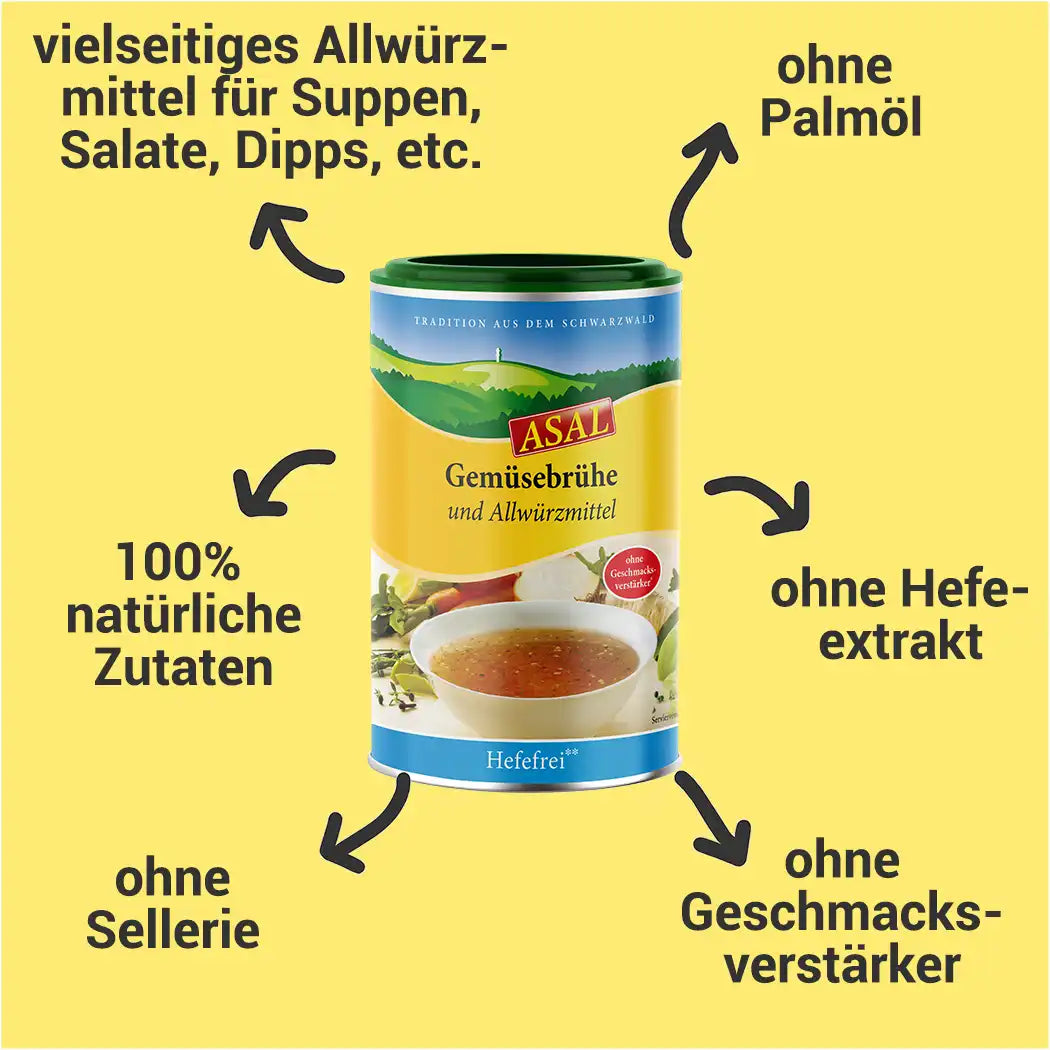Gemüsebrühe ohne Hefe