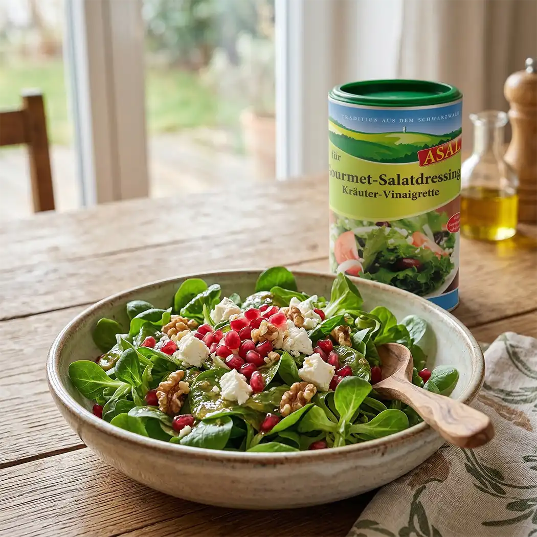 salat mit dressing aufbewahren Gourmet-Dressing Vinaigrette
