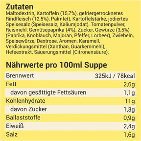 Gulaschsuppe mit 12% Rindfleisch
