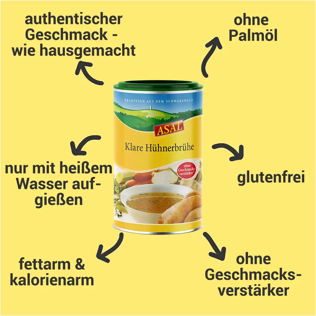 Klare Hühnerbrühe