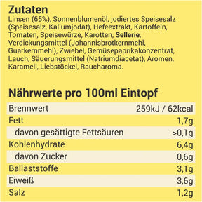 Linseneintopf fettarm & proteinreich