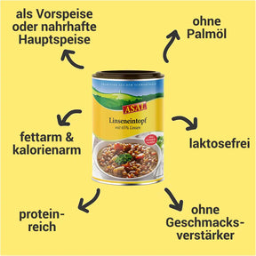 Linseneintopf fettarm & proteinreich