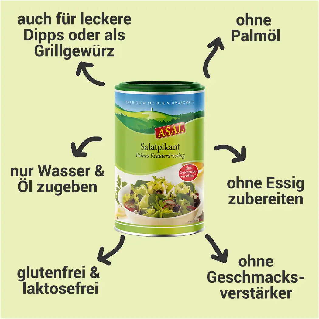 Salatpikant ohne Geschmacksverstärker