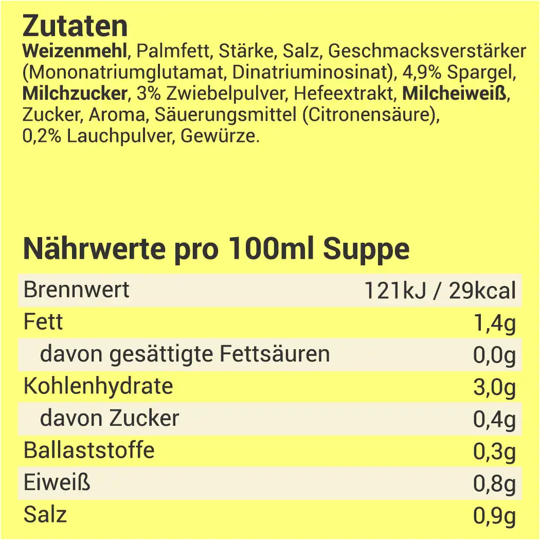 Spargelcremesuppe fettarm