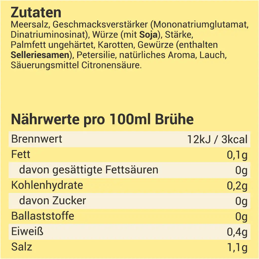 Vegetarische klare Suppe