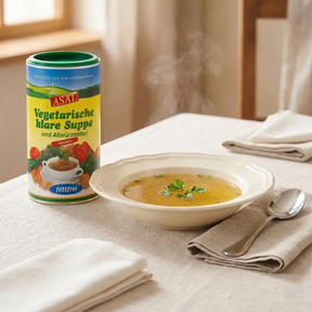 Vegetarische klare Suppe