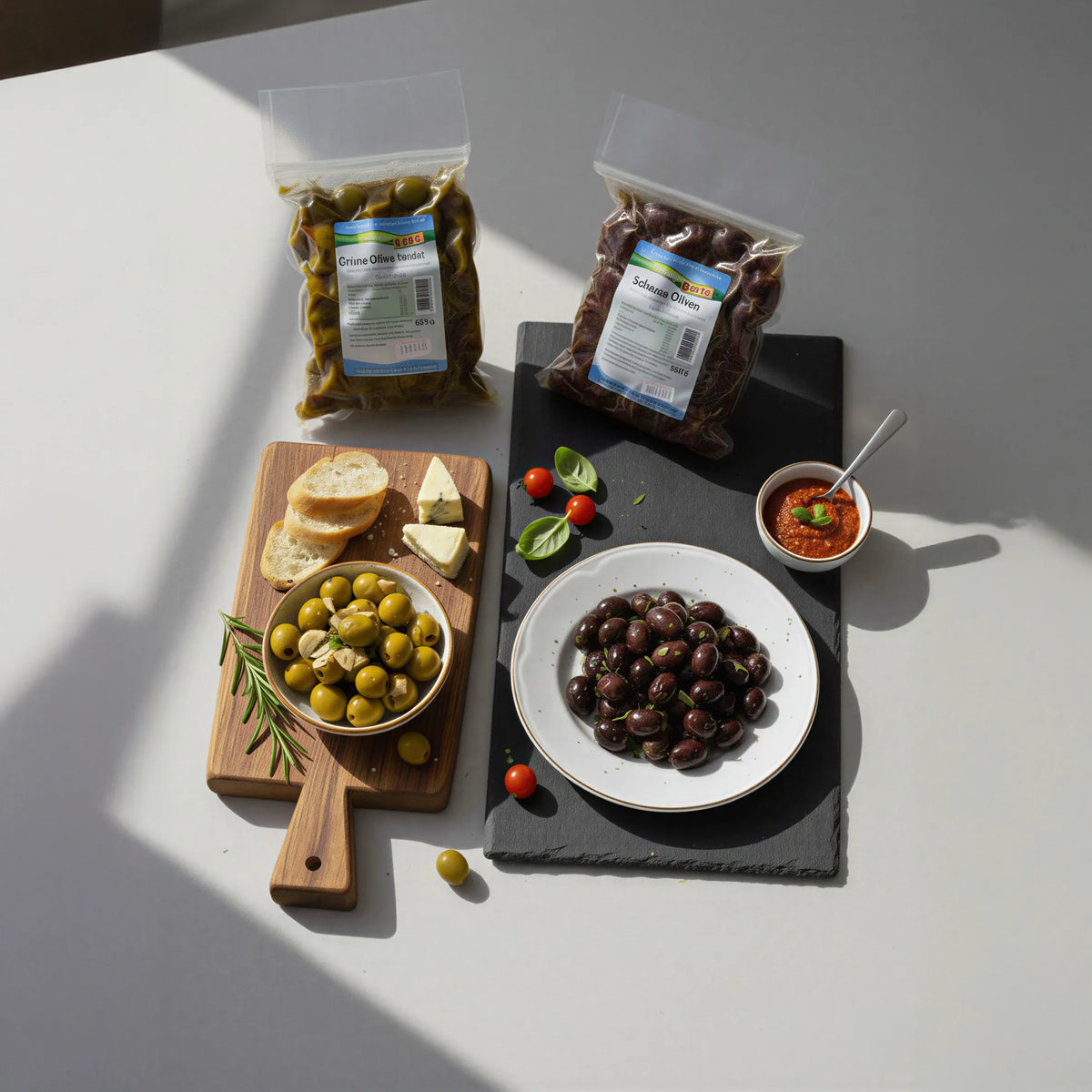 Eingelegte Oliven Probierpaket (2x 500g)