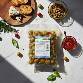 Grüne eingelegte Oliven 500g
