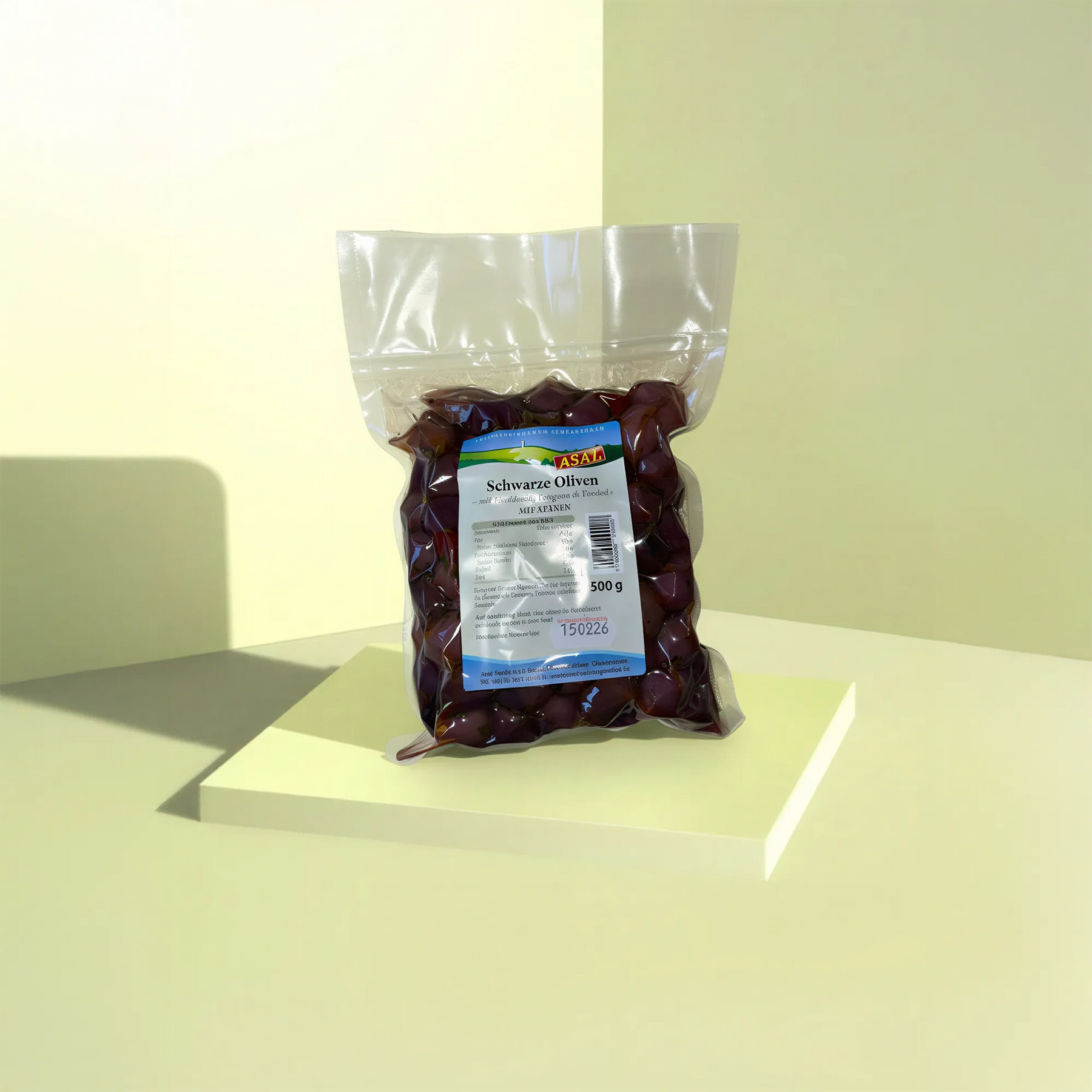 Schwarze eingelegte Oliven 500g