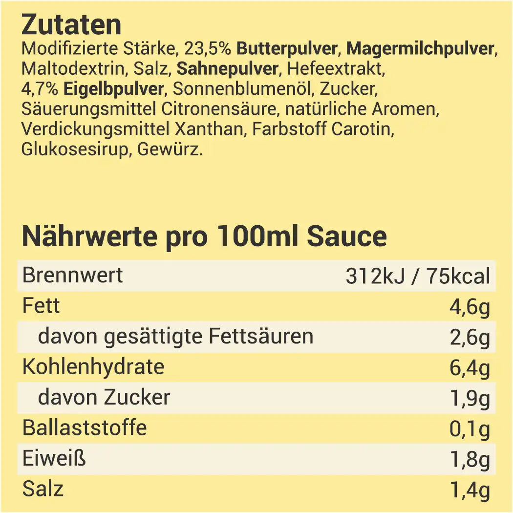 Sauce Hollandaise kalorien- & fettreduziert