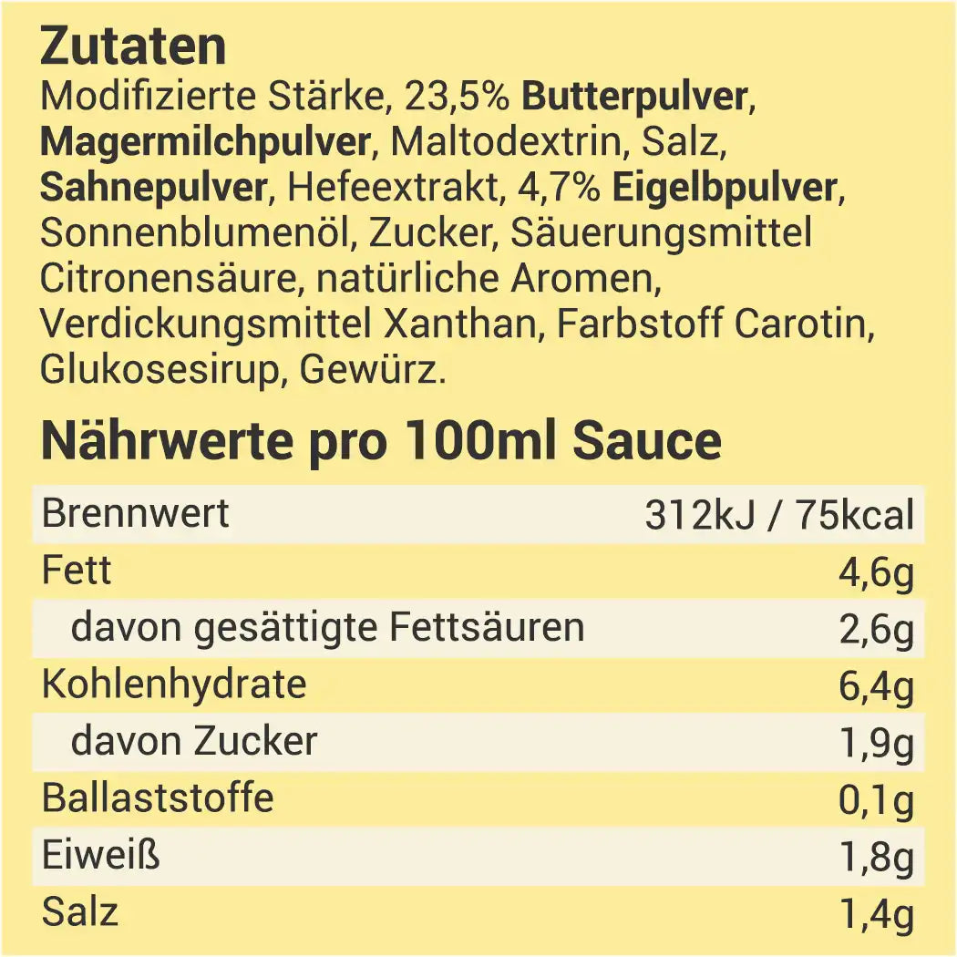 Sauce Hollandaise ohne Geschmacksverstärker